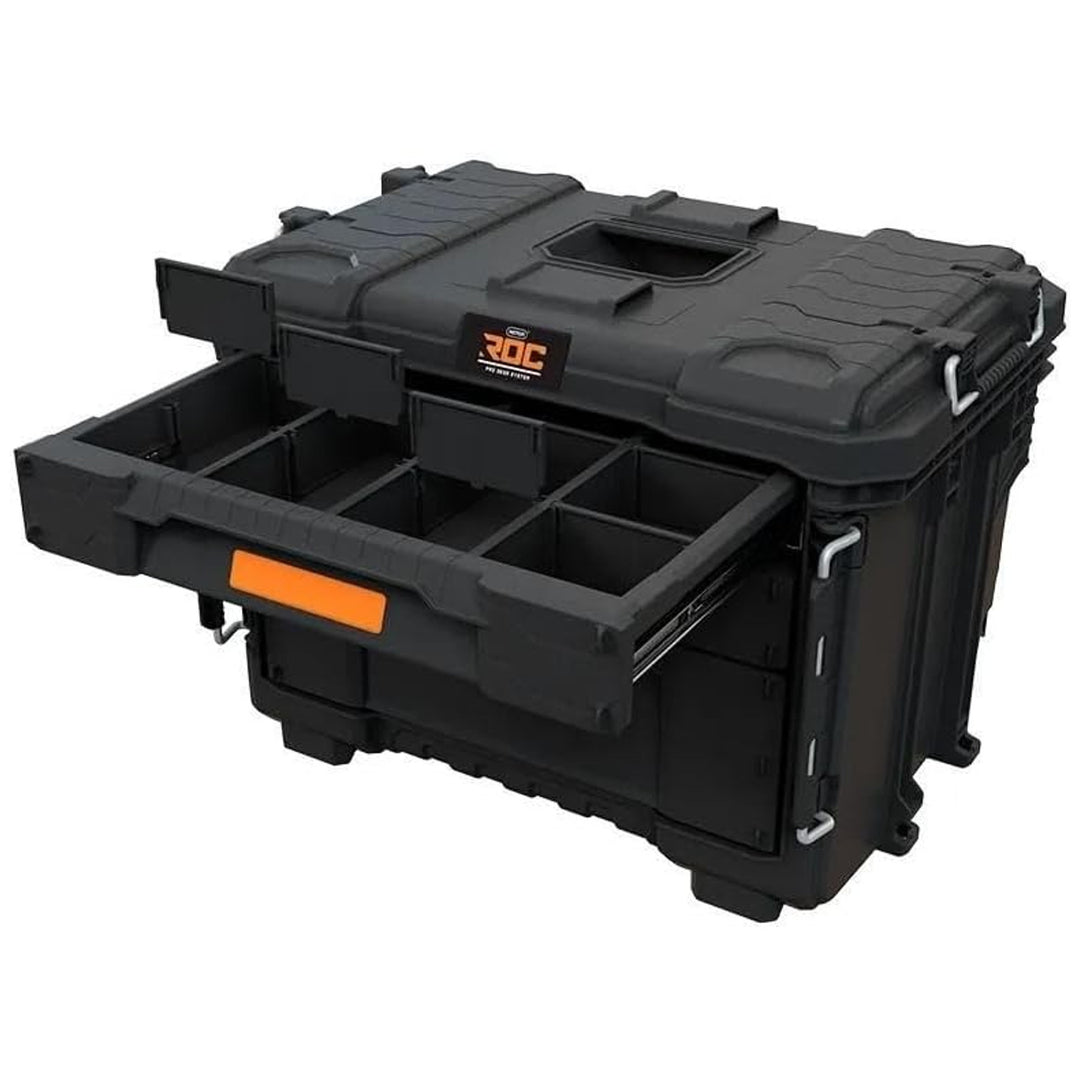 Nástrojová skříňka XL Keter ROC Pro Gear 2.0, se třemi zásuvkami, přiloženými přepážkami, místem pro visací zámek, předními uzávěry, 259671