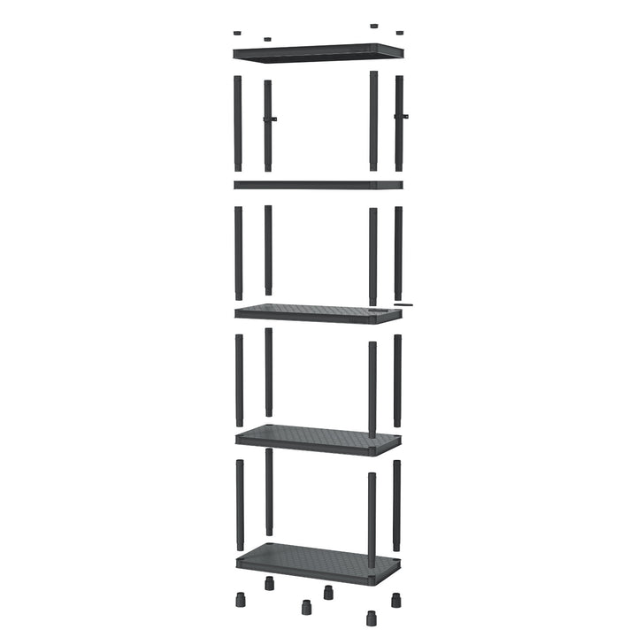 Regál Stackaro Solid 75 Kistenberg, maximální celkové zatížení 220 kg, 5 polic, montáž na zeď, KSS75L5HD-S411