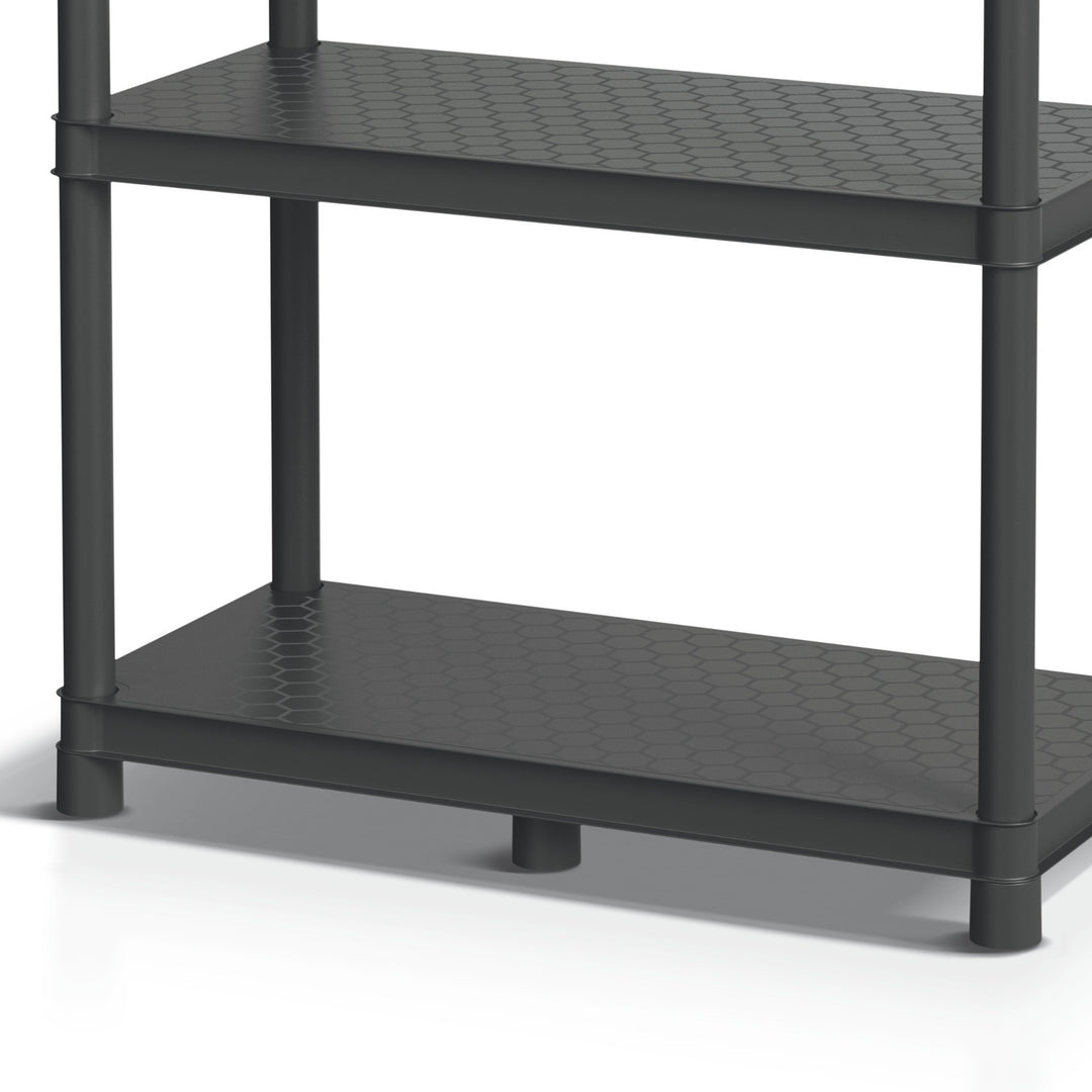 Regál Stackaro Solid 60 Kistenberg, maximální celkové zatížení 185 kg, 4 police, montáž na zeď, KSS60L4HD-S411