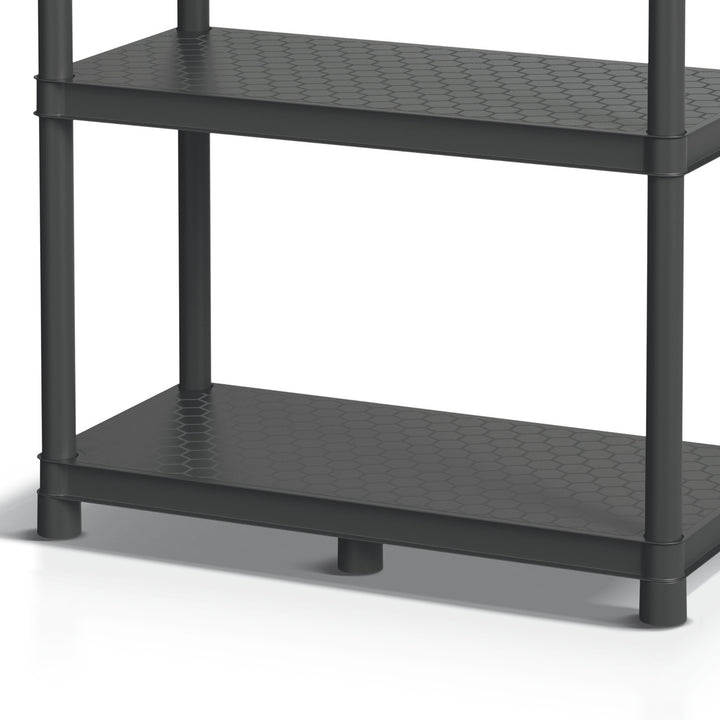 Regál Stackaro Solid 60 Kistenberg, maximální celkové zatížení 185 kg, 4 police, montáž na zeď, KSS60L4HD-S411