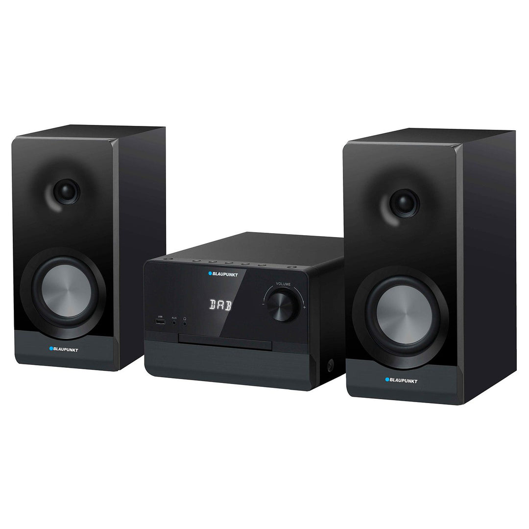 Mikrotower Blaupunkt, výkon 100 W RMS, tuner DAB+, LED displej, FM rádio, teleskopická anténa v sadě, konektor HDMI ARC, CD/MP3/USB/BT, budík s funkcí alarmu, MS49DAB