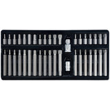 Profesionální sada bitů Yato, Torx, Spline, Hex, z legované nástrojové oceli S2, vysoká tvrdost HRC 58 62, v kufříku, YT-0400