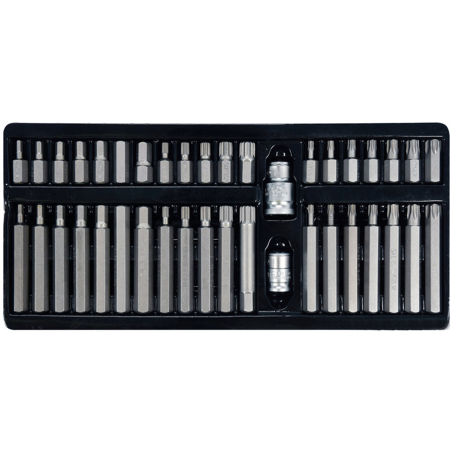 Profesionální sada bitů Yato, Torx, Spline, Hex, z legované nástrojové oceli S2, vysoká tvrdost HRC 58 62, v kufříku, YT-0400