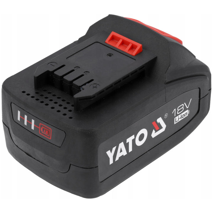 Akumulátor pro elektrické nářadí Yato, pro řadu 18 V, energie 72 Wh, max. výstupní proud 60 A, Li-Ion 4 Ah, YT-828463