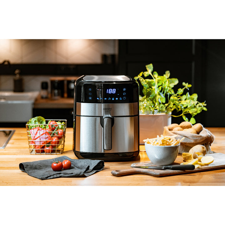 Bezolejová fritéza, 9 programů, 5,0 l, Airfryer, Camry CR 6311 + papírové vložky do fritézy, 16 cm, biologicky rozložitelné, 100 kusů