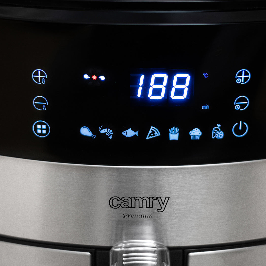 Bezolejová fritéza, 9 programů, 5,0 l, Airfryer, Camry CR 6311 + papírové vložky do fritézy, 16 cm, biologicky rozložitelné, 100 kusů