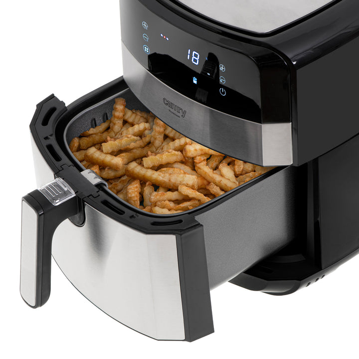 Bezolejová fritéza, 9 programů, 5,0 l, Airfryer, Camry CR 6311 + papírové vložky do fritézy, 16 cm, biologicky rozložitelné, 100 kusů