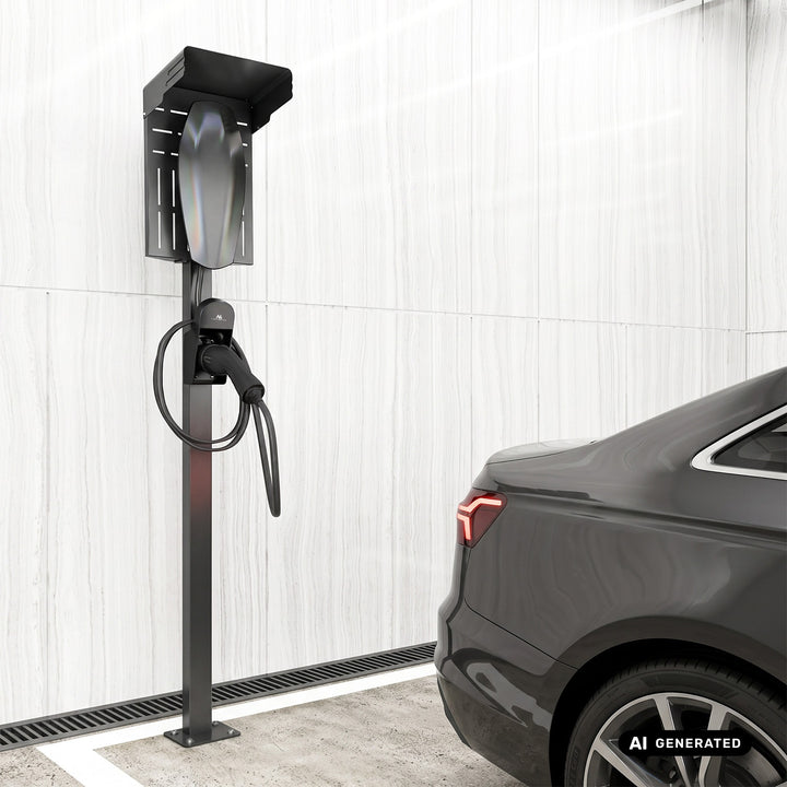 Nástěnný držák na kabel a zástrčku pro nabíječku elektromobilů Maclean, univerzální, typ 2, max. nosnost 10 kg, MC-901