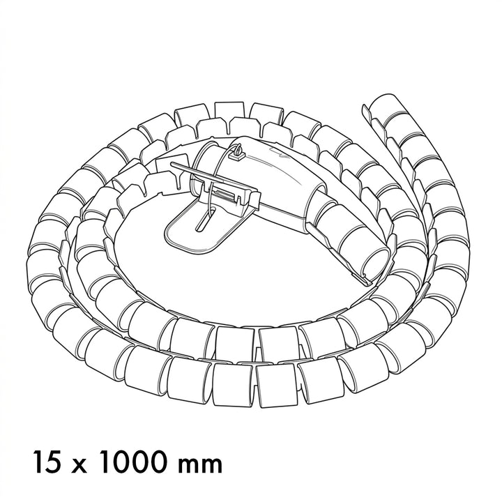 Organizér/kryt kabelů Maclean, 15 mm x 1000 mm, černý, MCTV-898 B