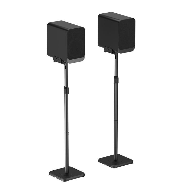 Sada podlahových stojanů pro reproduktory Maclean, univerzální, vertikální a horizontální nastavení +10°~-10°, max. 5 kg, MC-916