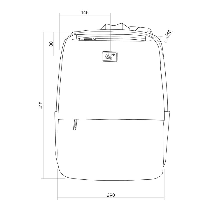 Batoh na notebook NanoRS, 15,6", černý, 41x29x4, voděodolný RS202 B