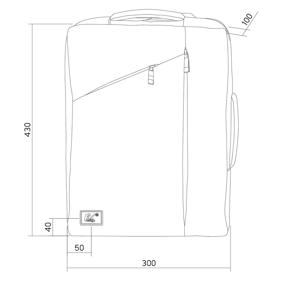 Batoh na notebook NanoRS, 15,6", černý, 43×30×10, voděodolný RS203 B