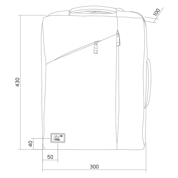 Batoh na notebook NanoRS, 15,6", černý, 43×30×10, voděodolný RS203 B