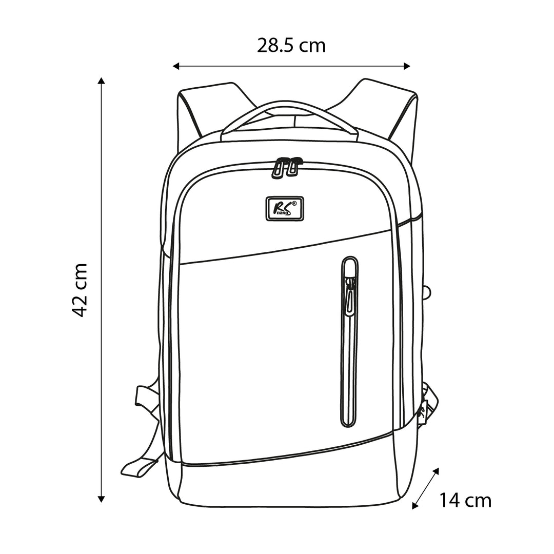 Batoh na notebook NanoRS, 15,6", černý, 42 × 28,5 × 14, voděodolný RS204 B