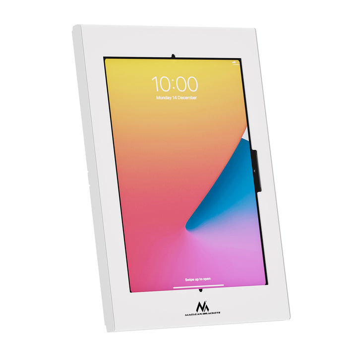 Reklamní držák na tablet Maclean, s aretací, 12,4"–13", iPad Air/Pro, Samsung Tab S10+/S9+/S8+/S7+, 257 × 350 × 22 mm, MC-950 W