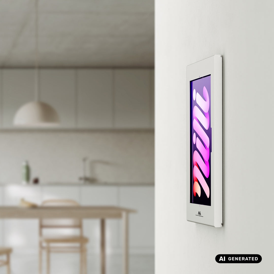 Reklamní držák na tablet Maclean, s aretací, 12,4"–13", iPad Air/Pro, Samsung Tab S10+/S9+/S8+/S7+, 257 × 350 × 22 mm, MC-950 W