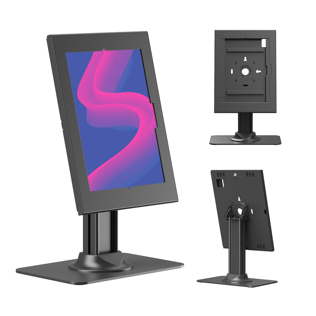 Reklamní držák na tablet Maclean s aretací. 12,4"–13", iPad Air/Pro, Samsung Tab S10+/S9+/S8+/S7+, 257 × 350 × 22 mm, MC-958 B