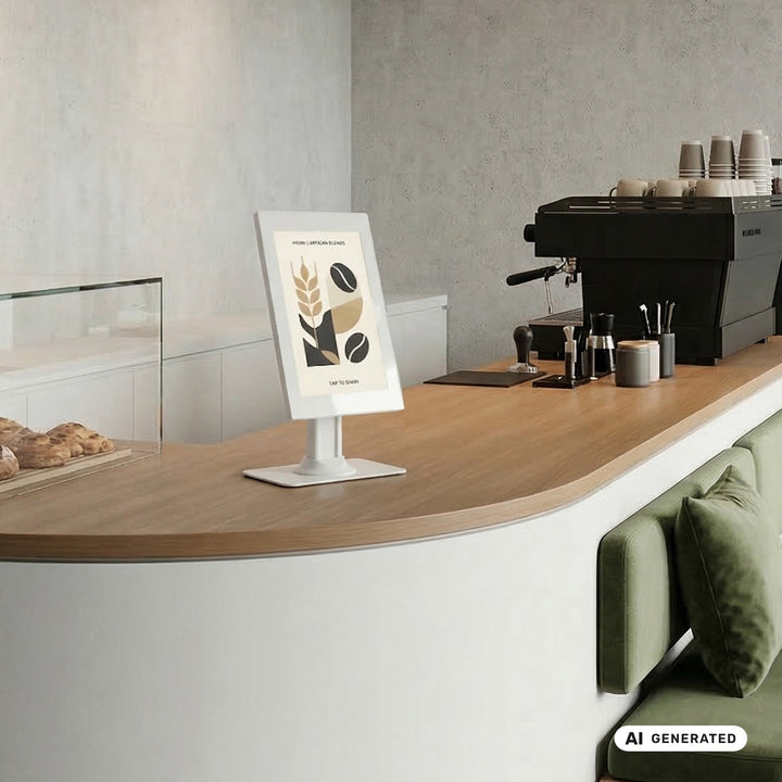 Reklamní držák na tablet Maclean, s aretací, 12,4"–13", iPad Air/Pro, Samsung Tab S10+/S9+/S8+/S7+, 257 × 350 × 22 mm, MC-958 W