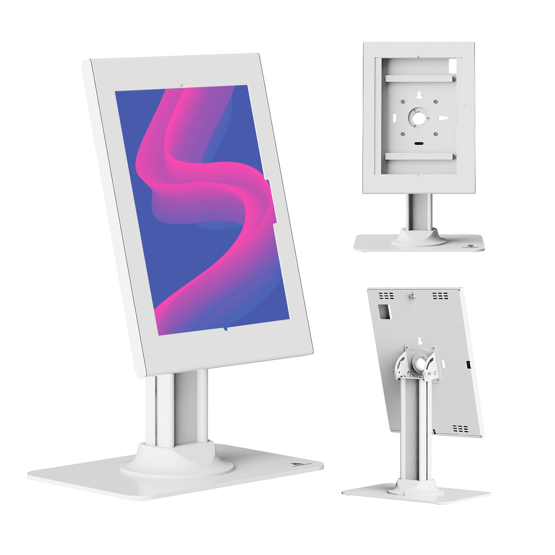 Reklamní držák na tablet Maclean, s aretací, 12,4"–13", iPad Air/Pro, Samsung Tab S10+/S9+/S8+/S7+, 257 × 350 × 22 mm, MC-958 W