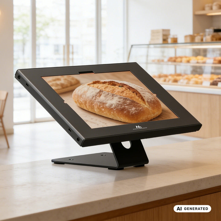 Reklamní držák na tablet Maclean, s aretací, 10,9"–11", iPad Air/Pro, Samsung Tab A a S Series, 220 × 323 × 22 mm, MC-957 B