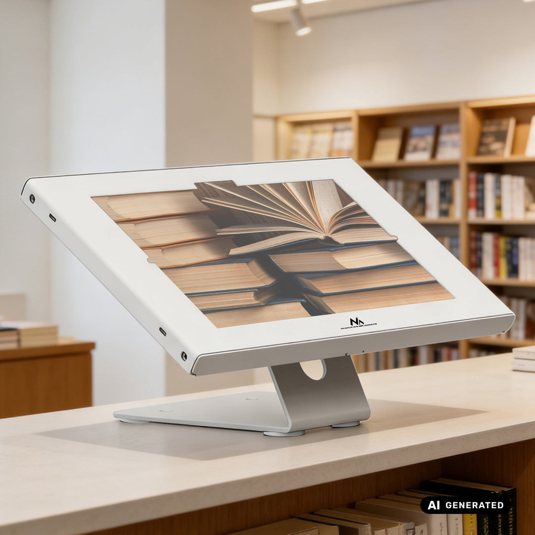 Reklamní držák na tablet Maclean, s aretací, 10,9"–11", iPad Air/Pro, Samsung Tab A&S Series, 220 × 323 × 22 mm, MC-957 W