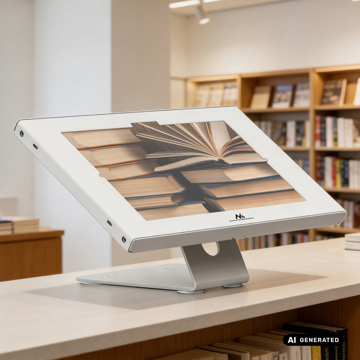 Reklamní držák na tablet Maclean, s aretací, 10,9"–11", iPad Air/Pro, Samsung Tab A&S Series, 220 × 323 × 22 mm, MC-957 W