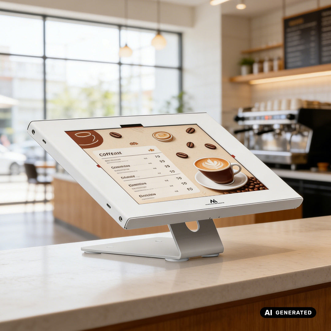 Reklamní držák na tablet Maclean, s aretací, 10,9"–11", iPad Air/Pro, Samsung Tab A&S Series, 220 × 323 × 22 mm, MC-957 W