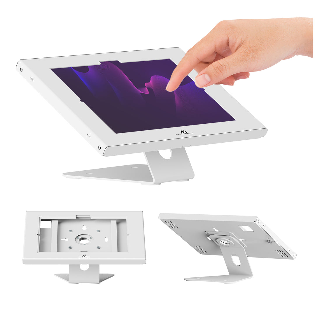 Reklamní držák na tablet Maclean, s aretací, 10,9"–11", iPad Air/Pro, Samsung Tab A&S Series, 220 × 323 × 22 mm, MC-957 W