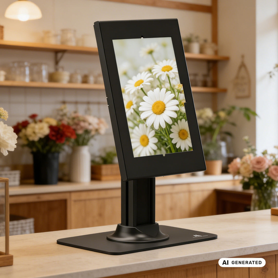 Reklamní držák na tablet Maclean, s aretací, 10,9"–11", iPad Air/Pro, Samsung Tab A&S Series, 220 × 323 × 22 mm, MC-959 B