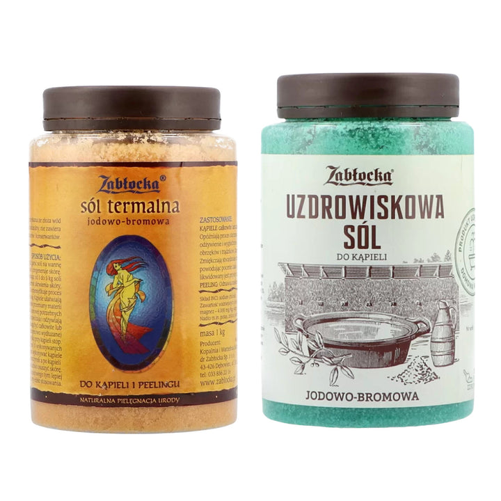 Zabłocka jodowo-bromowa sol termiczna 1 kg + Zabłocka jodowo-bromowa sol lecznicza 1,2 kg