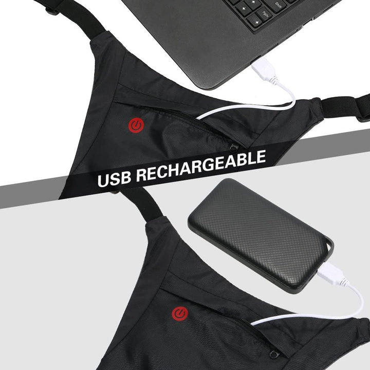 Batoh s LED signalizátorem, s dálkovým ovládáním, voděodolnost: dálkové ovládání IPx5, batoh IPX2 + sportovní popruhy na telefon Maclean MC-445