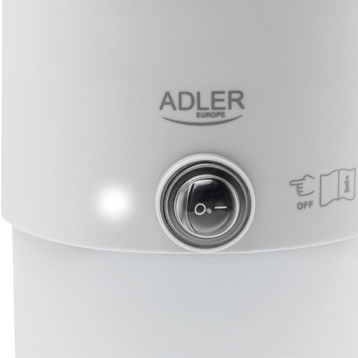 Elektrická konvice Adler, cestovní, dvojité stěny, objem 0,8 l, max. výkon 650 W, šedá, AD 1388
