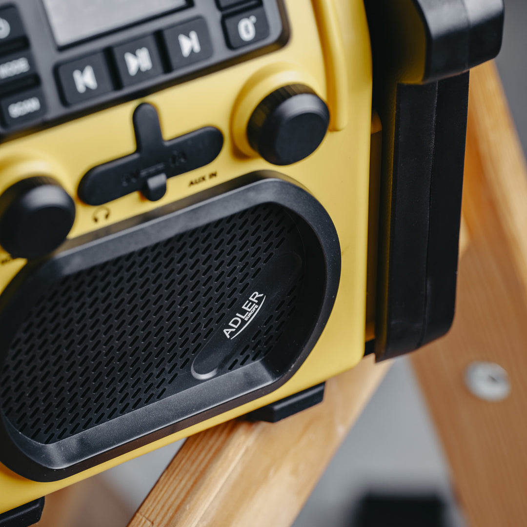 Stavební rádio Adler, Bluetooth 5.1, IPX 54, výkon 10 W, AD 1911