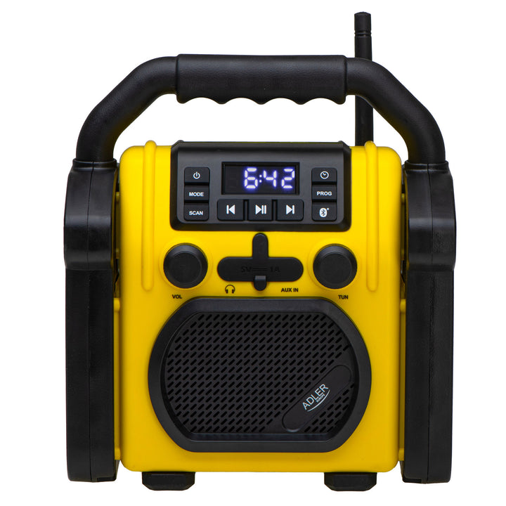 Stavební rádio Adler, Bluetooth 5.1, IPX 54, výkon 10 W, AD 1911