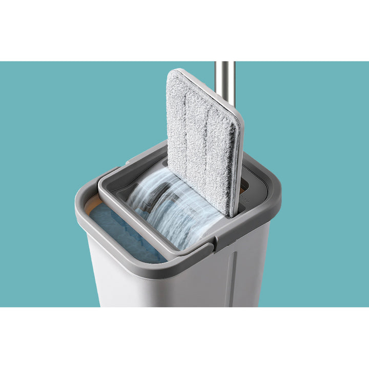 Plochý čisticí mop Teesa, dvoukomorové vědro, objem 5,7 l, New Clean R13, Teesa
