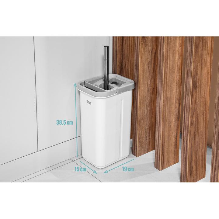 Plochý čisticí mop Teesa, dvoukomorové vědro, objem 5,7 l, New Clean R13, Teesa