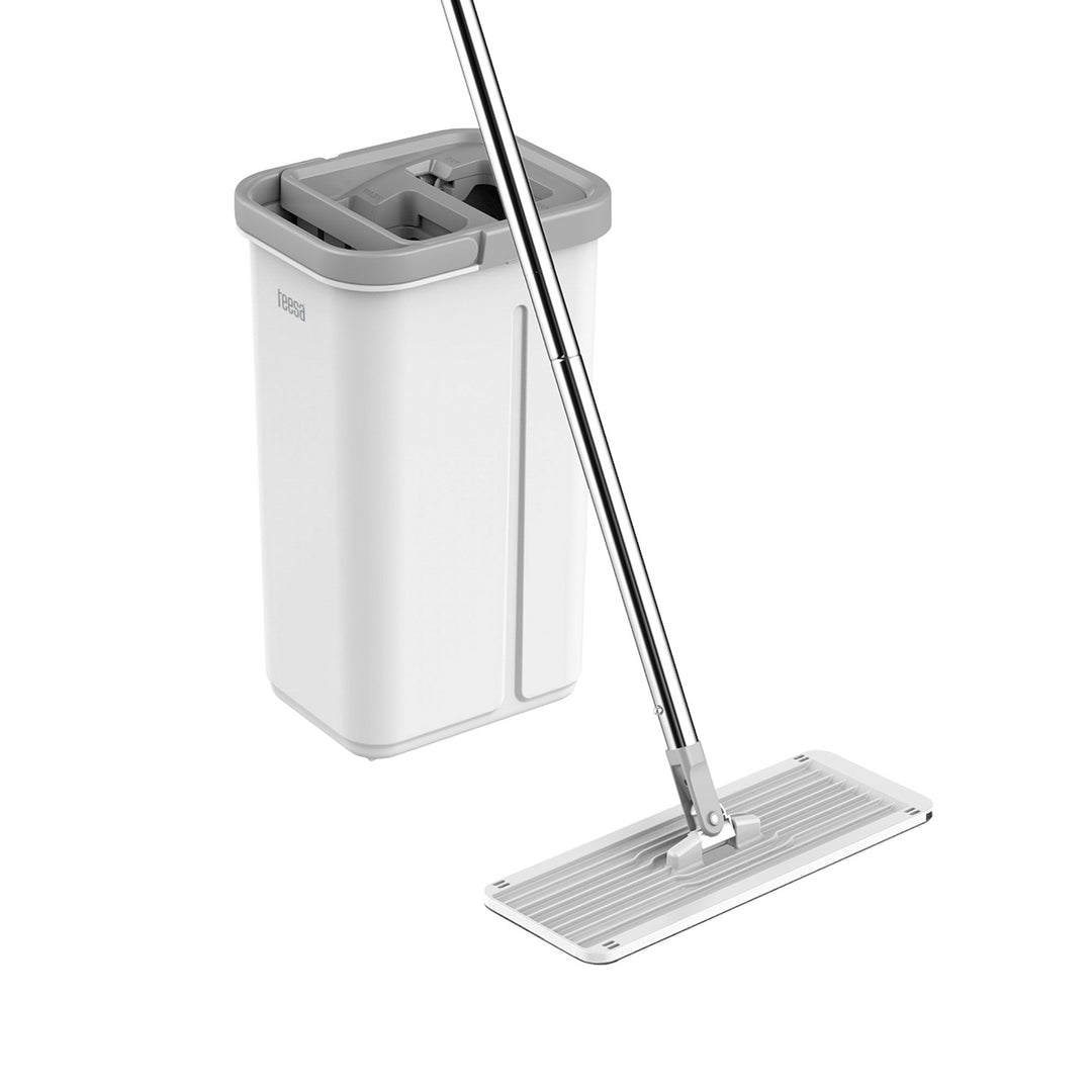 Plochý čisticí mop Teesa, dvoukomorové vědro, objem 5,7 l, New Clean R13, Teesa