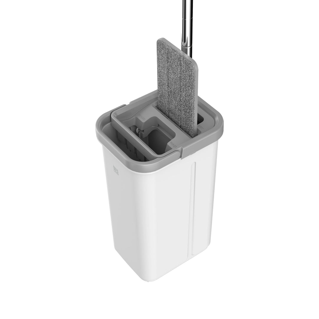 Plochý čisticí mop Teesa, dvoukomorové vědro, objem 5,7 l, New Clean R13, Teesa