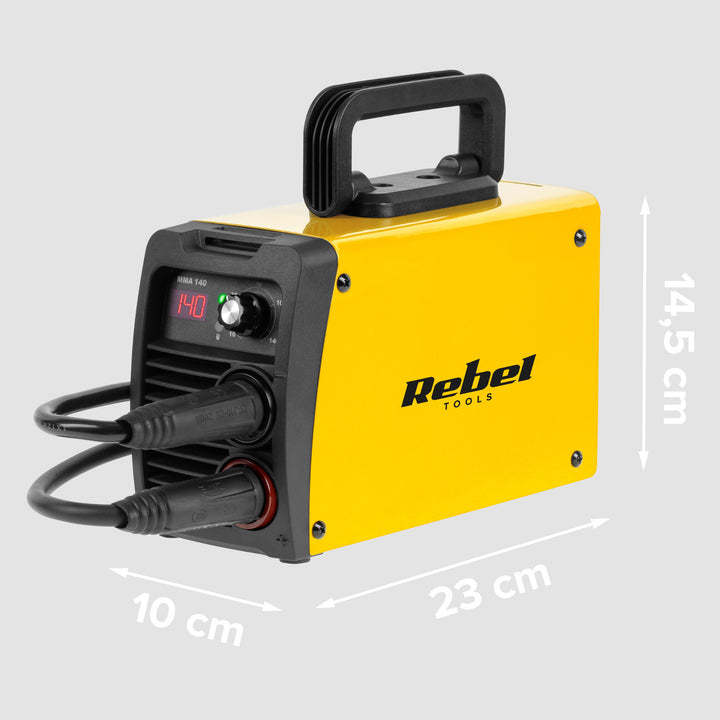 Svařovací stroj Rebel, MMA, LED displej, IP21S, 10–140 A, RB-1040