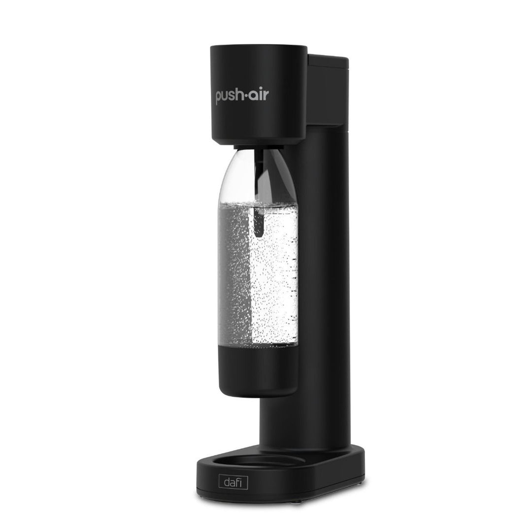 Systém na sycení nápojů Dafi Push Air, černá barva, v balení 2 láhve o objemu 0,7 l a CO2 náplň