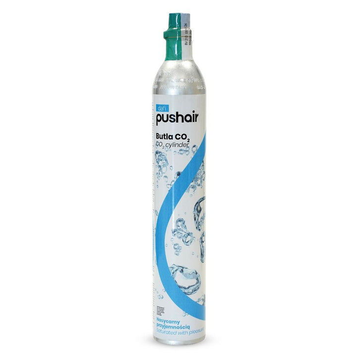Systém na sycení nápojů Dafi Push Air, černá barva, v balení 2 láhve o objemu 0,7 l a CO2 náplň