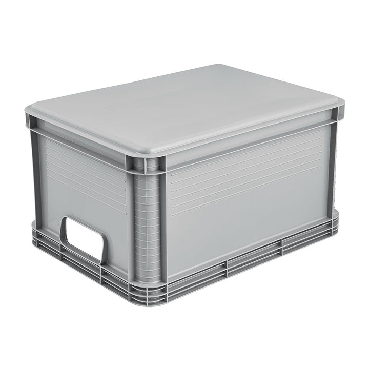Přepravní box Robert Keeper, objem 20 l, šedý, vhodný pro styk s potravinami, lehký a odolný, nosnost až 30 kg