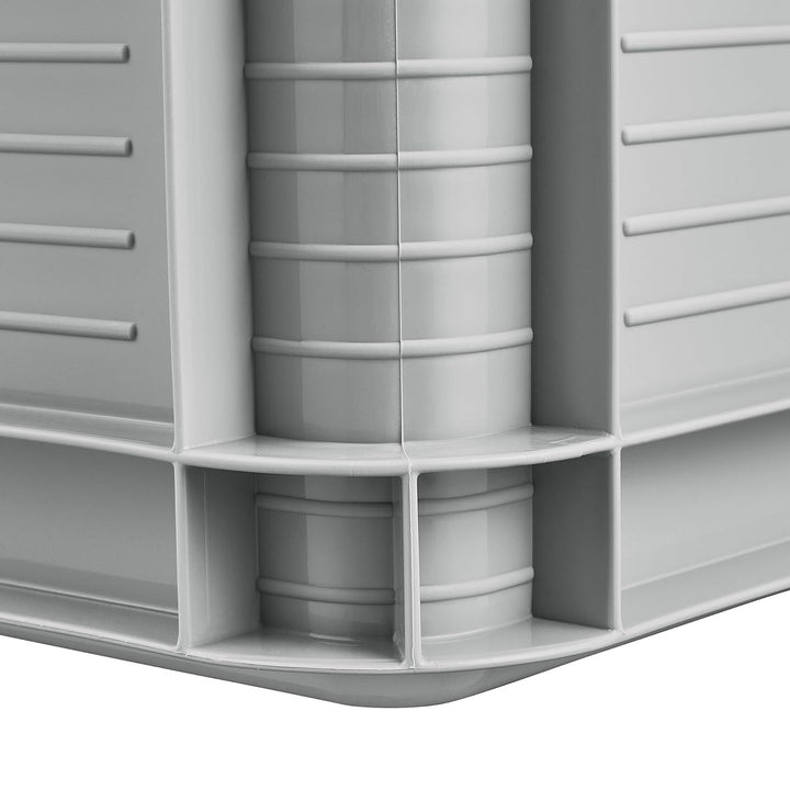 Přepravní box Robert Keeper, objem 20 l, šedý, vhodný pro styk s potravinami, lehký a odolný, nosnost až 30 kg