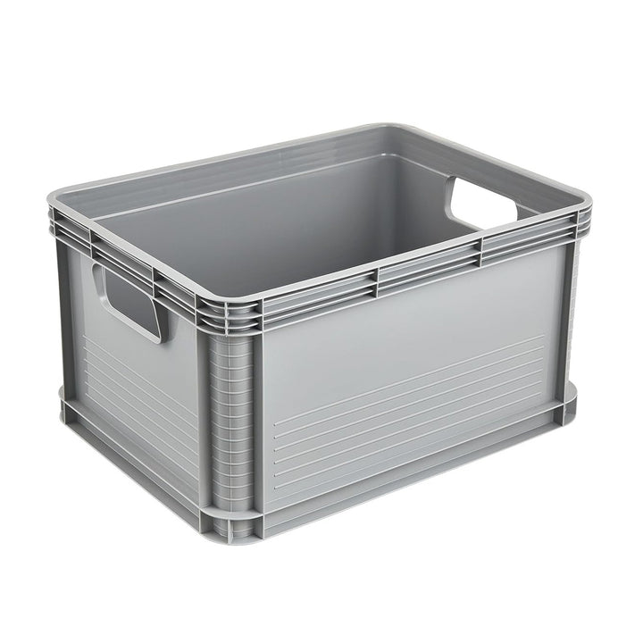 Přepravní box Robert Keeper, objem 20 l, šedý, vhodný pro styk s potravinami, lehký a odolný, nosnost až 30 kg