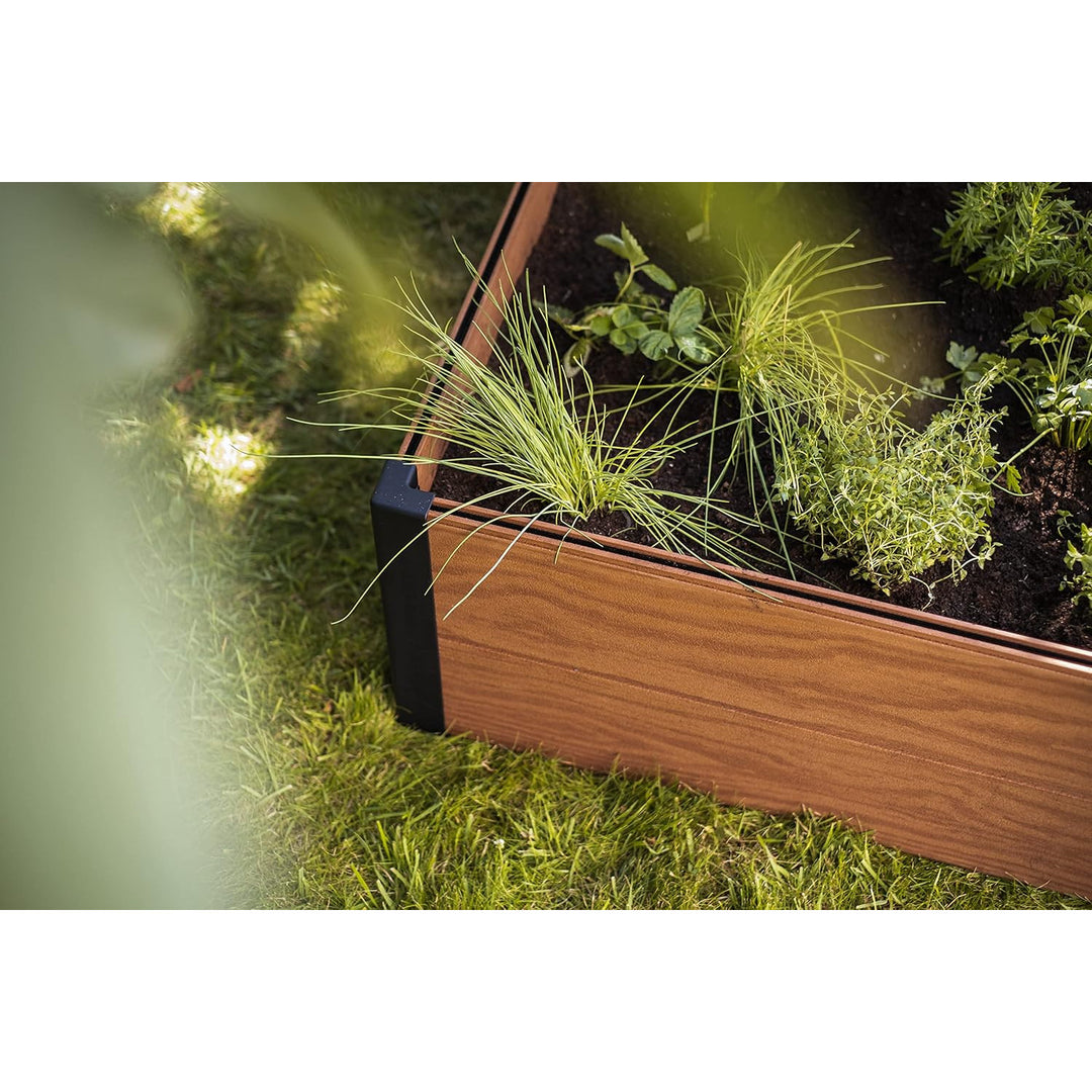 Zahradní obrubník Keter Maple, plast, hnědá barva, rozměry 106 x 106 x 32 cm, odolný vůči povětrnostním vlivům, 249299