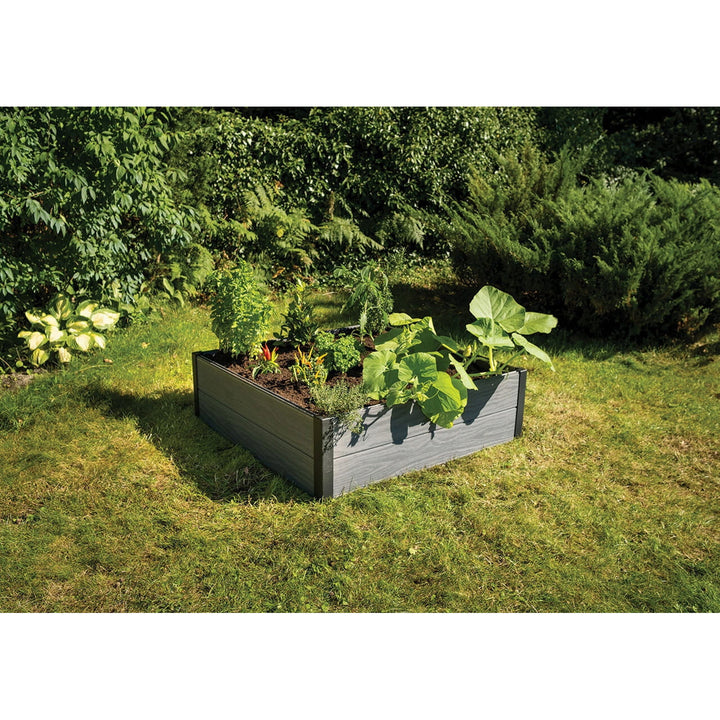 Zahradní obrubník Keter Maple, plast, šedá barva, rozměry 106 x 106 x 32 cm, odolný proti povětrnostním vlivům, 249298
