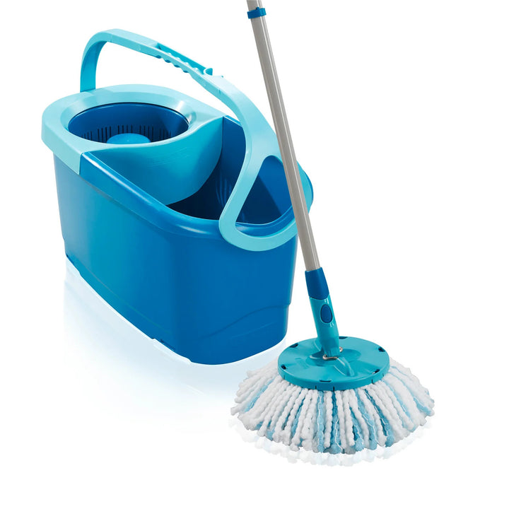 Sada Clean Twist Leifheit, rotační mop a kbelík, nastavitelná délka rukojeti, objem kbelíku 6 l, nástavec Micro duo, 52101