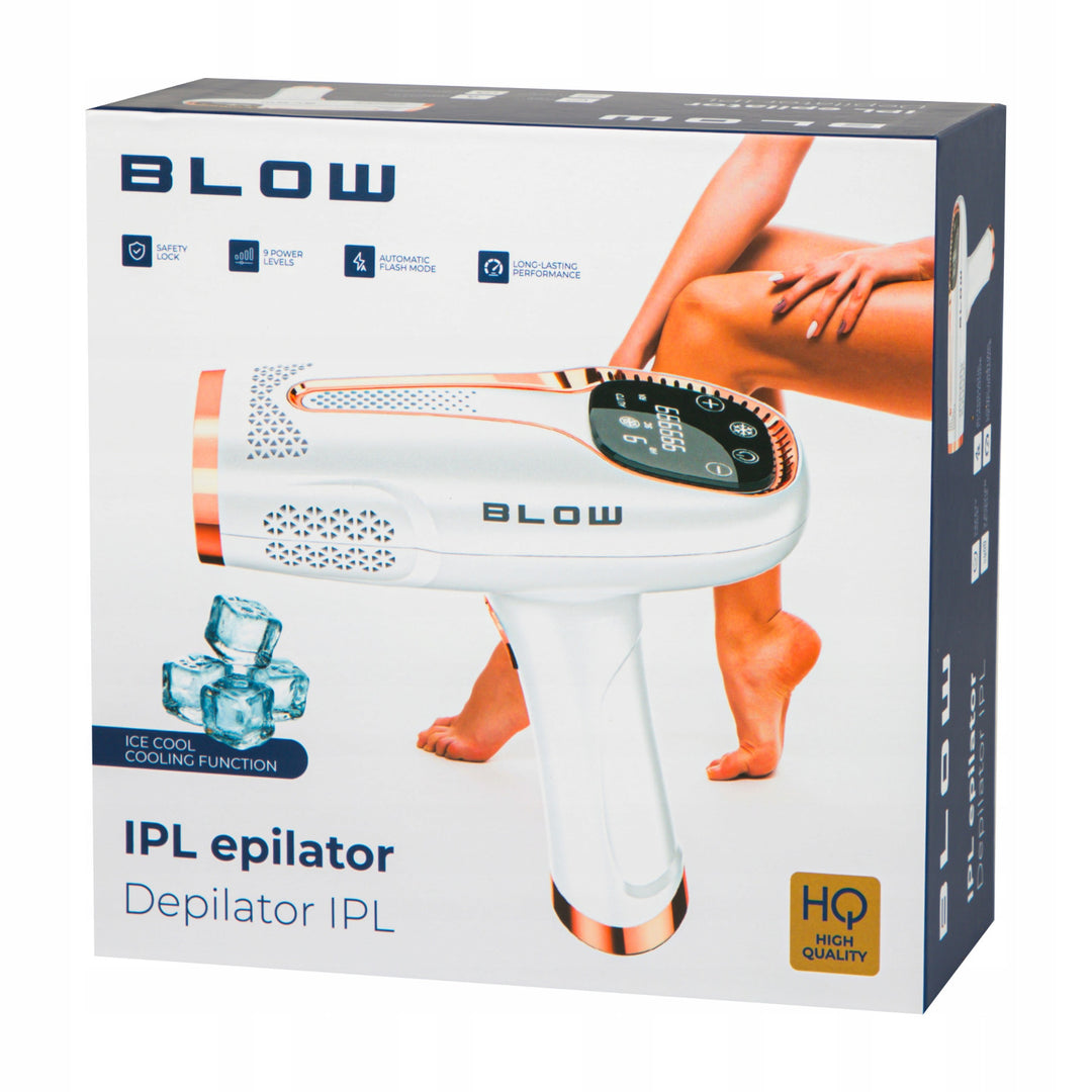 IPL Blow světelný epilátor, funkce Ice Cool, 9 úrovní výkonu, vestavěný UV filtr, režim automatického záblesku, dlouhodobá účinnost, 44-480#