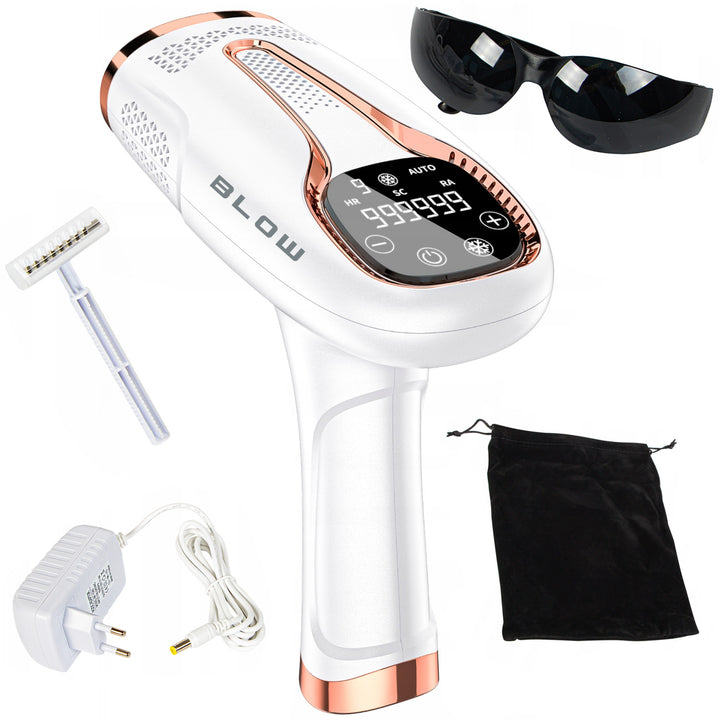 IPL Blow světelný epilátor, funkce Ice Cool, 9 úrovní výkonu, vestavěný UV filtr, režim automatického záblesku, dlouhodobá účinnost, 44-480#