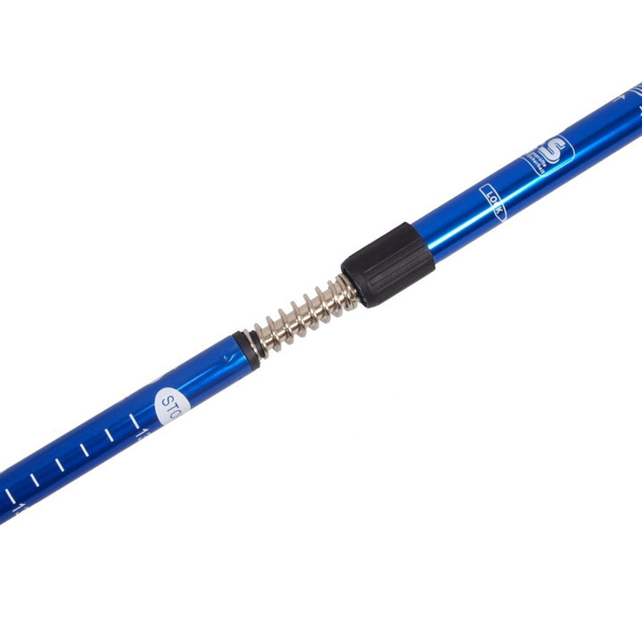 Hliníkové teleskopické hole na nordic walking, 65–135 cm, modré, 2 páry